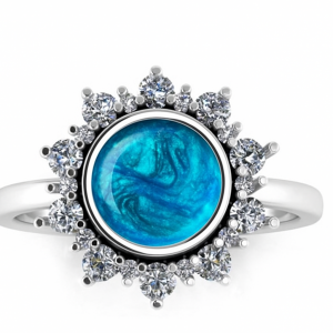 Memorial Ashes resin ring